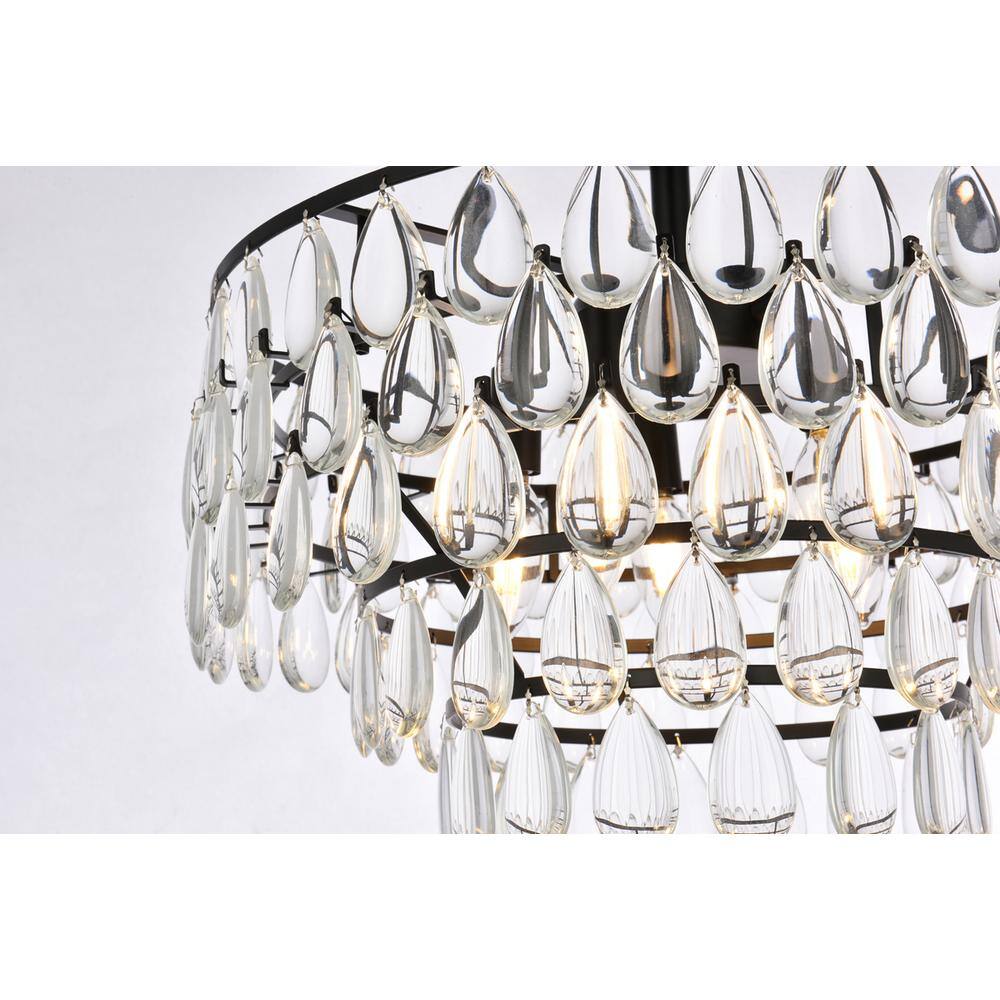 Alt View 2. Elegant Lighting - Mila 18 inch flush mount in black - Black.