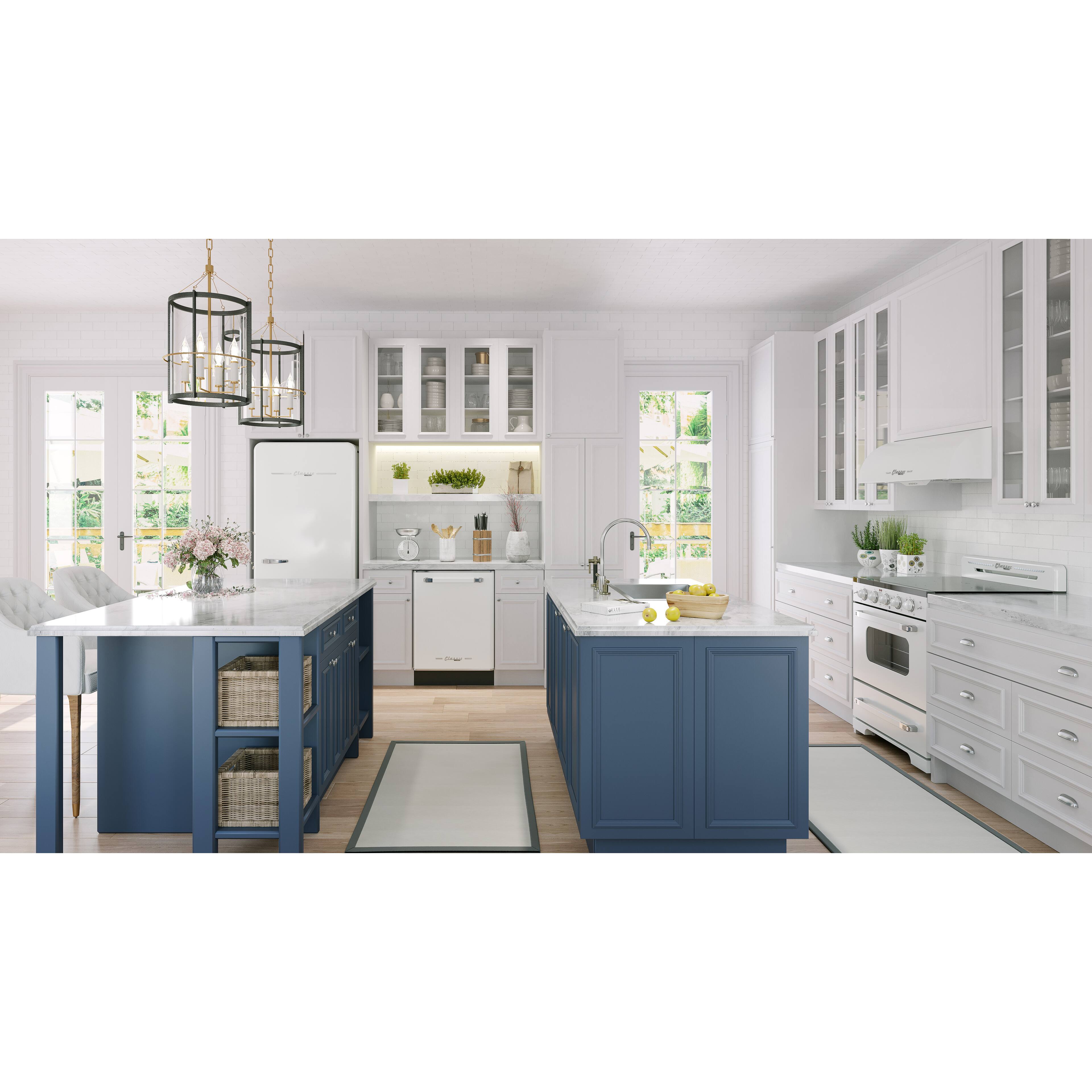 Alt View 13. Unique Appliances - Classic Retro 30" 700 CFM Ducted Under Cabinet Range Hood with LED Lighting - Marshmallow White.