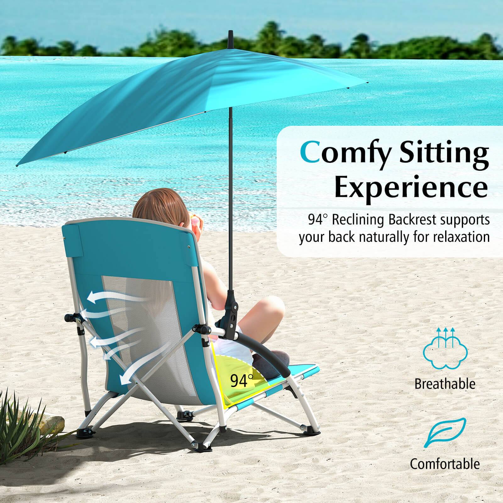 Comfy Sitting Experience

94° Reclining Backrest supports your back naturally for relaxation

Breathable

Comfortable