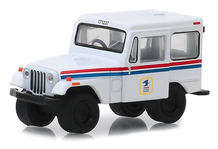 Alt View 1. Greenlight - 1971 Jeep DJ-5 White "United States Postal Service" (USPS) "Hobby Exclusive" 1/64 Diecast Model Car by Greenlight.