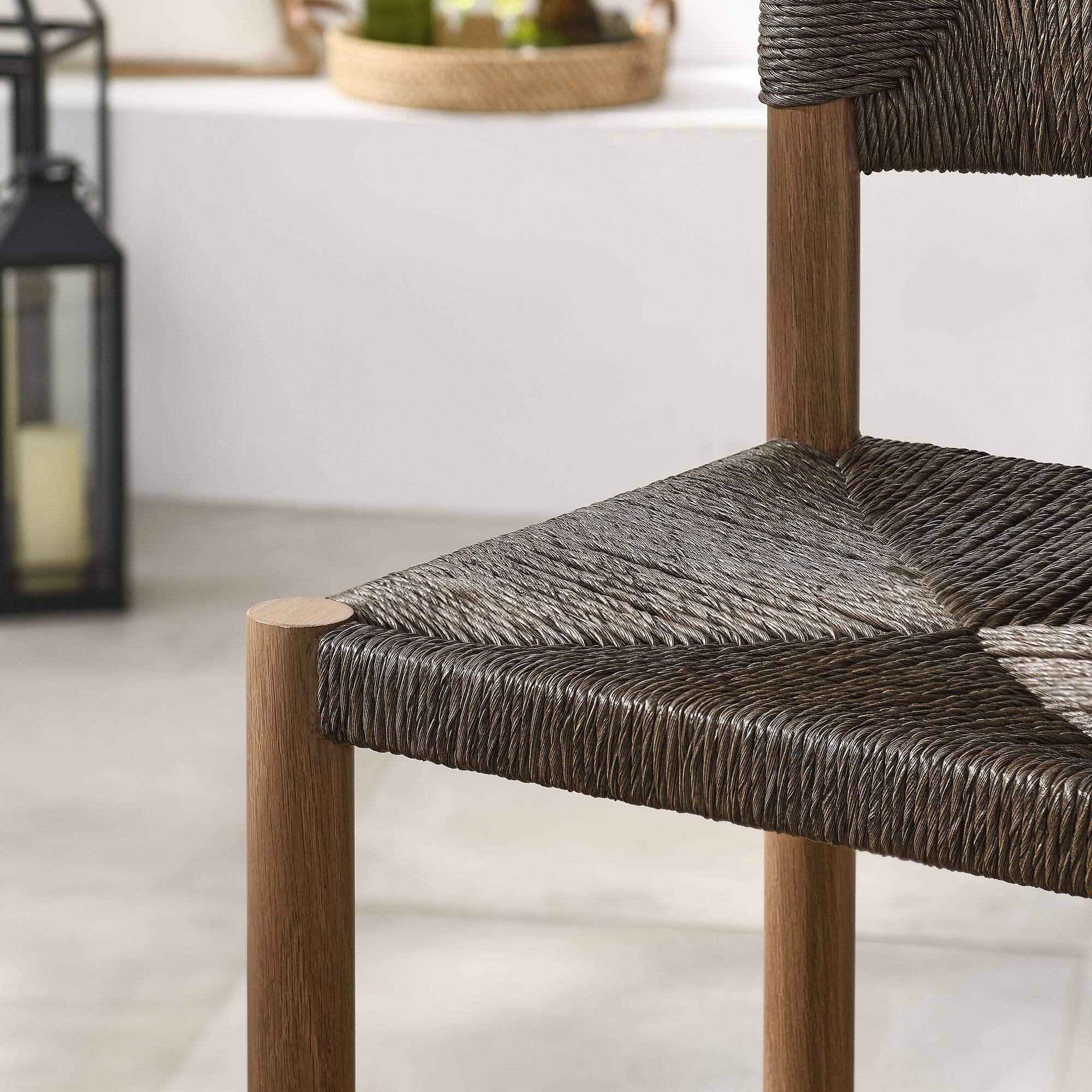 Alt View 2. Modway - Parkland Outdoor Patio Rattan and Aluminum Counter Stools Set of 2 by Modway - Walnut.