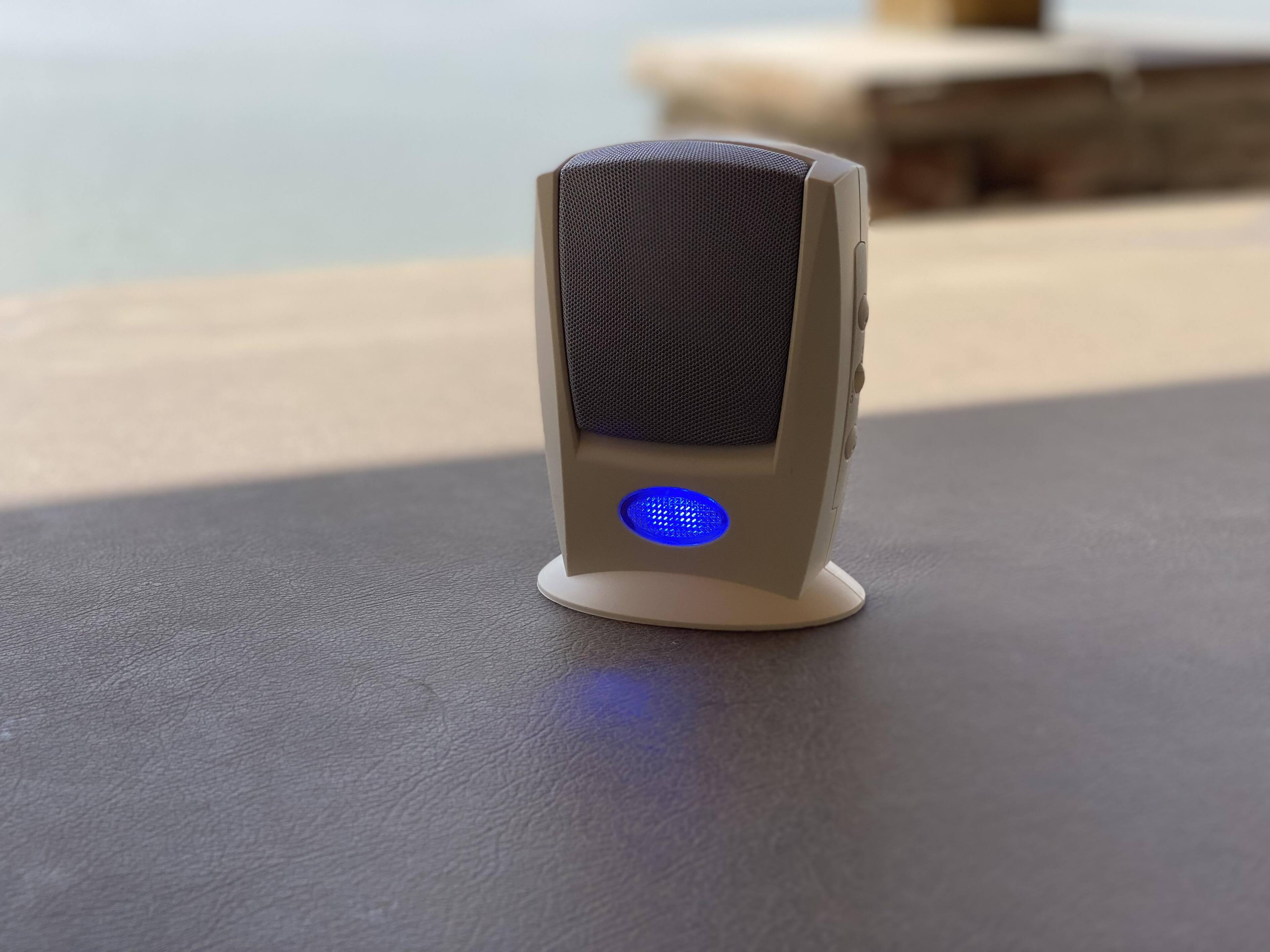 Alt View 1. IQ America - IQ America Wireless Battery Operated Portable Visual and Audible Chime Alert w Button Hearing Impaired - White.