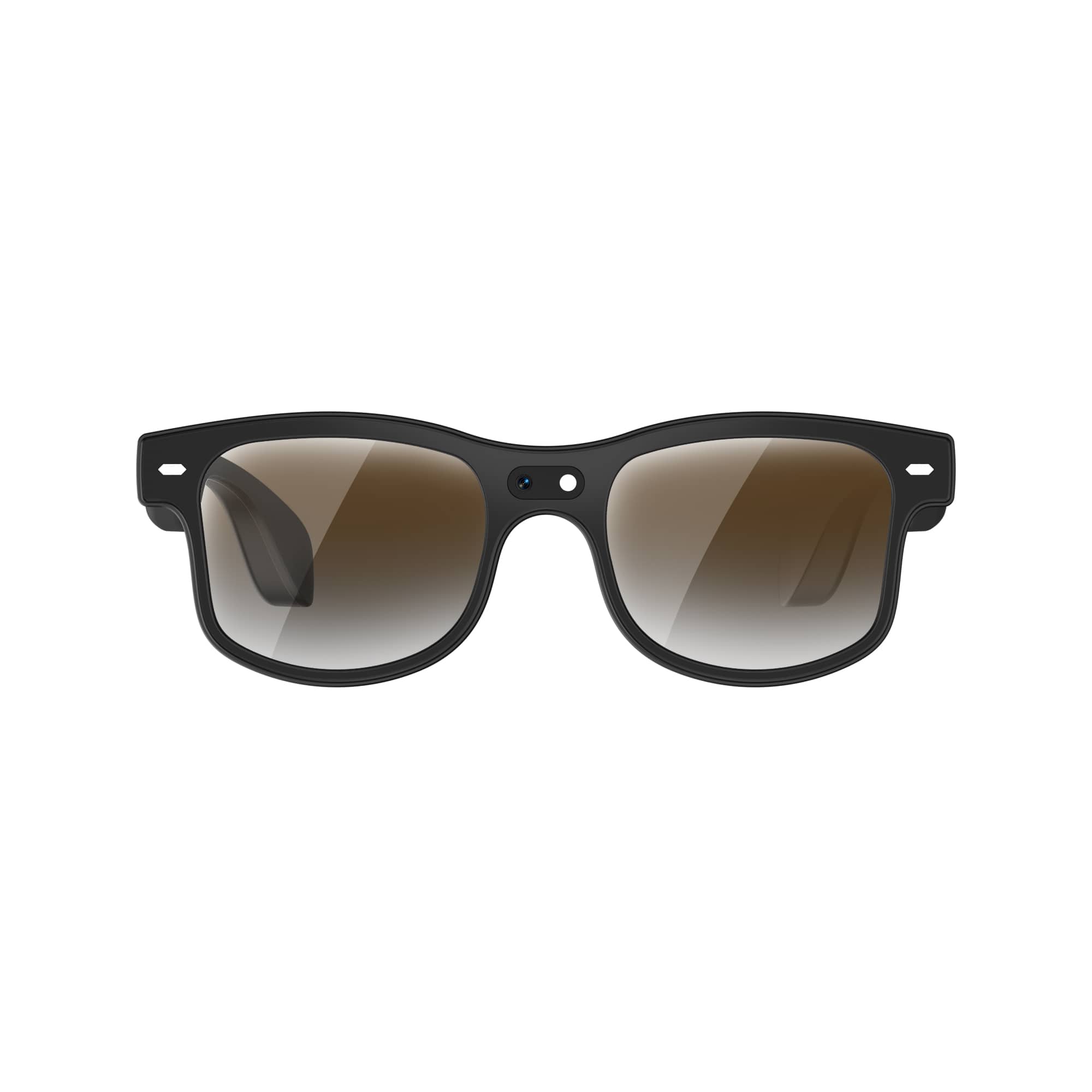 Cluzine - AI Smart Glasses Translation 800W Camera Photo Video Image Recognition Bluetooth Call Music - Black