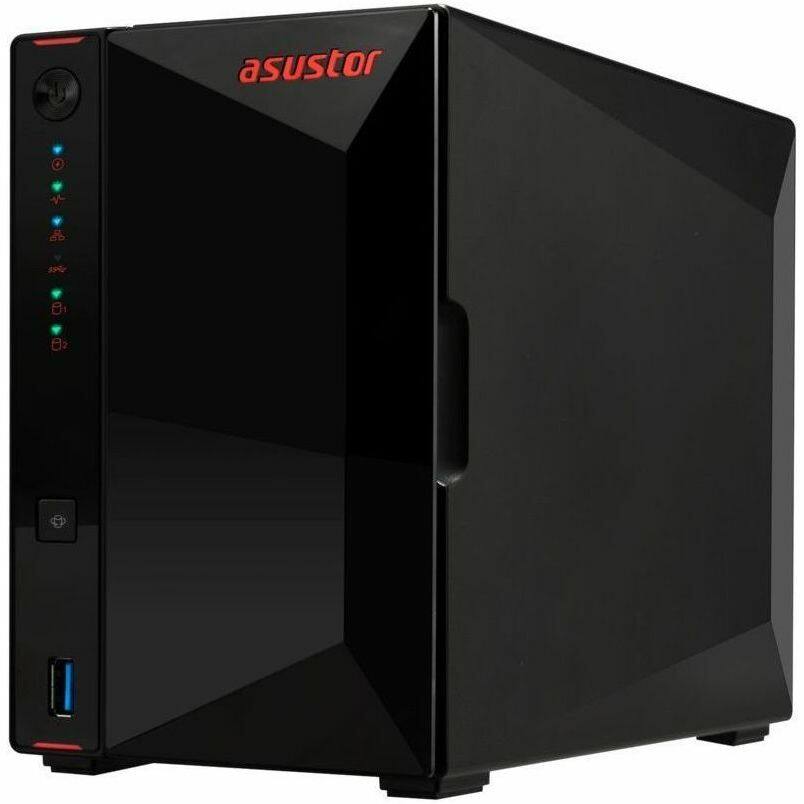 Alt View 4. Asustor - Asustor AS5402T, 2 Bay NAS, Intel Quad-Core 2.0GHz CPU, 4X M.2 NVMe SSD Slots, 2x2.5GbE Ports, 4GB DDR4 RAM, for Gaming - Unknown.