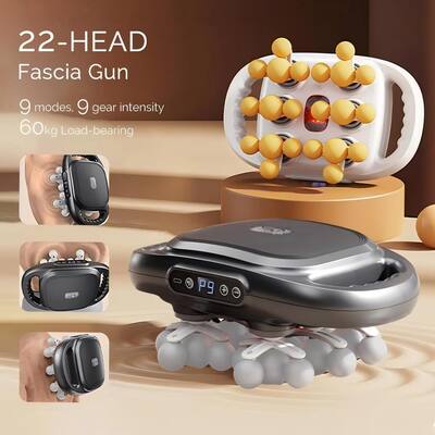 Cubilan 22 Head Fascia Gun High Frequency Vibration Body Muscle Massager for Deep Relief Gray LWYL025 - Best Buy Cubilan 22 Head Fascia Gun High Frequency Vibration Body Muscle Massager for Deep Relief Gray LWYL025 - Best Buy