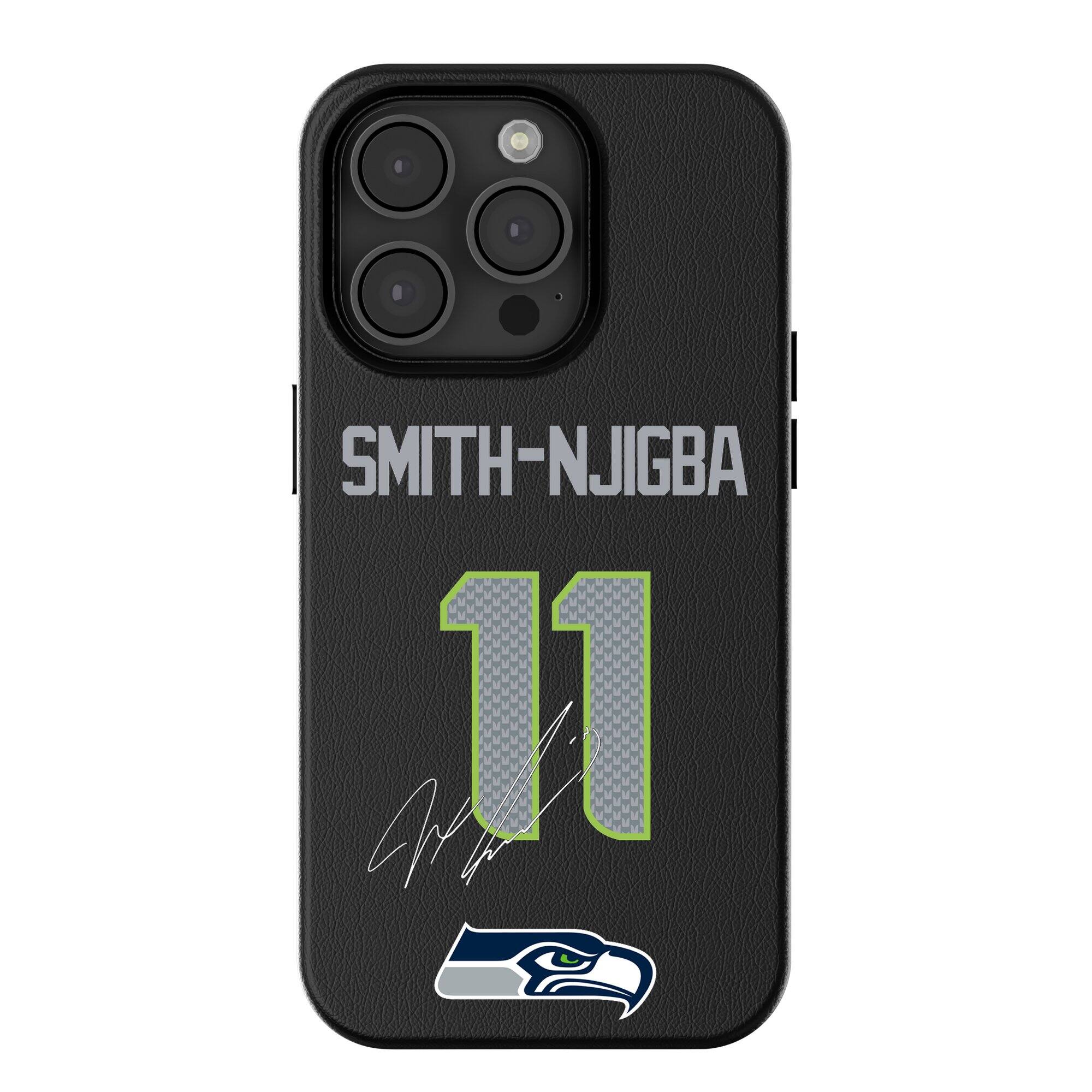 Keyscaper - Jaxon Smith-Njigba Seattle Seahawks iPhone Magnetic Bump Case - 14 Plus - Black