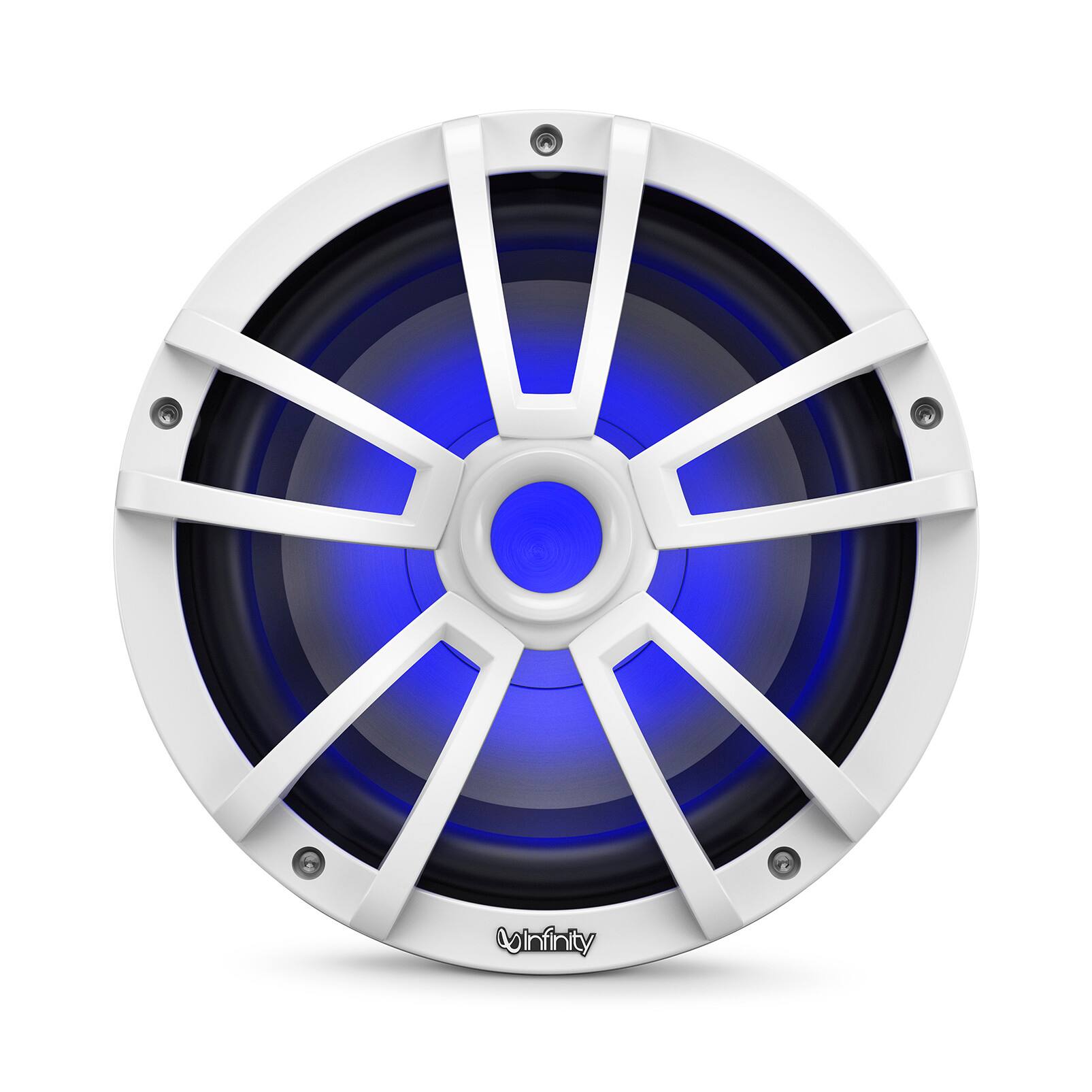 Alt View 6. Infinity - INFINITY 1022MLW 10" Marine subwoofer with rgb lighting -       White - White.