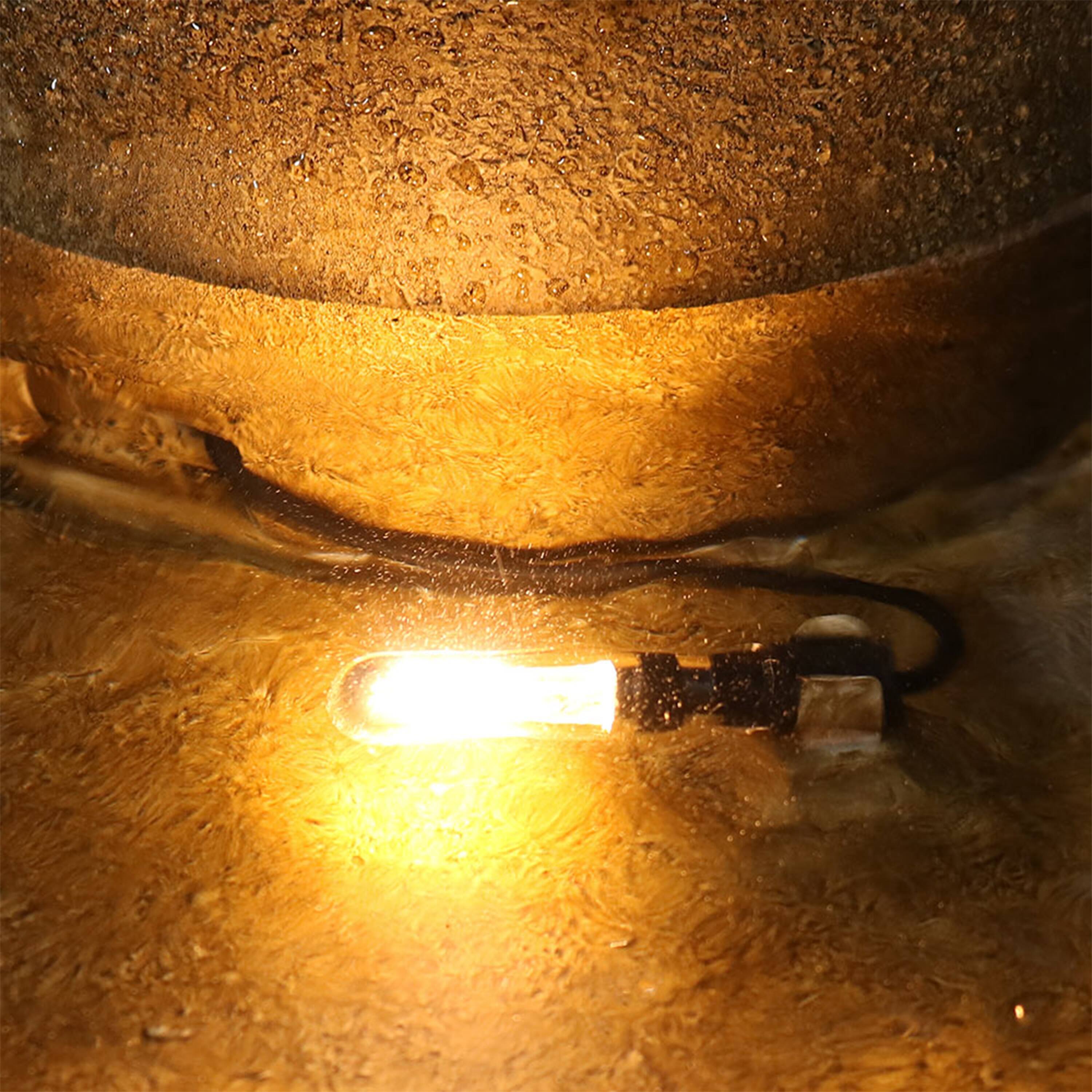 Alt View 5. Sunnydaze - Electric Eggshell Resin Outdoor 4-Tier Water Fountain - Light Brown.