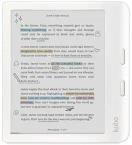 Kobo - Libra Colour | eReader | 7" Glare-Free Colour E Ink Kaleido 3 Display | Dark Mode Option | Waterproof - 2024 - White
