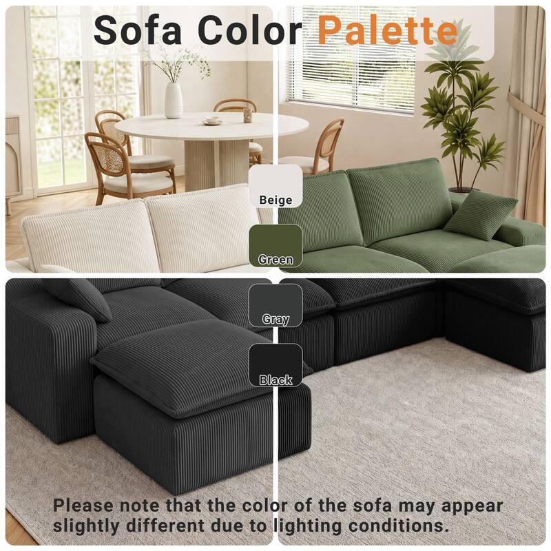 Sofa Color Palette: Beige, Green, Gray, Black

Please note that the color of the sofa may appear slightly different due to lighting conditions.