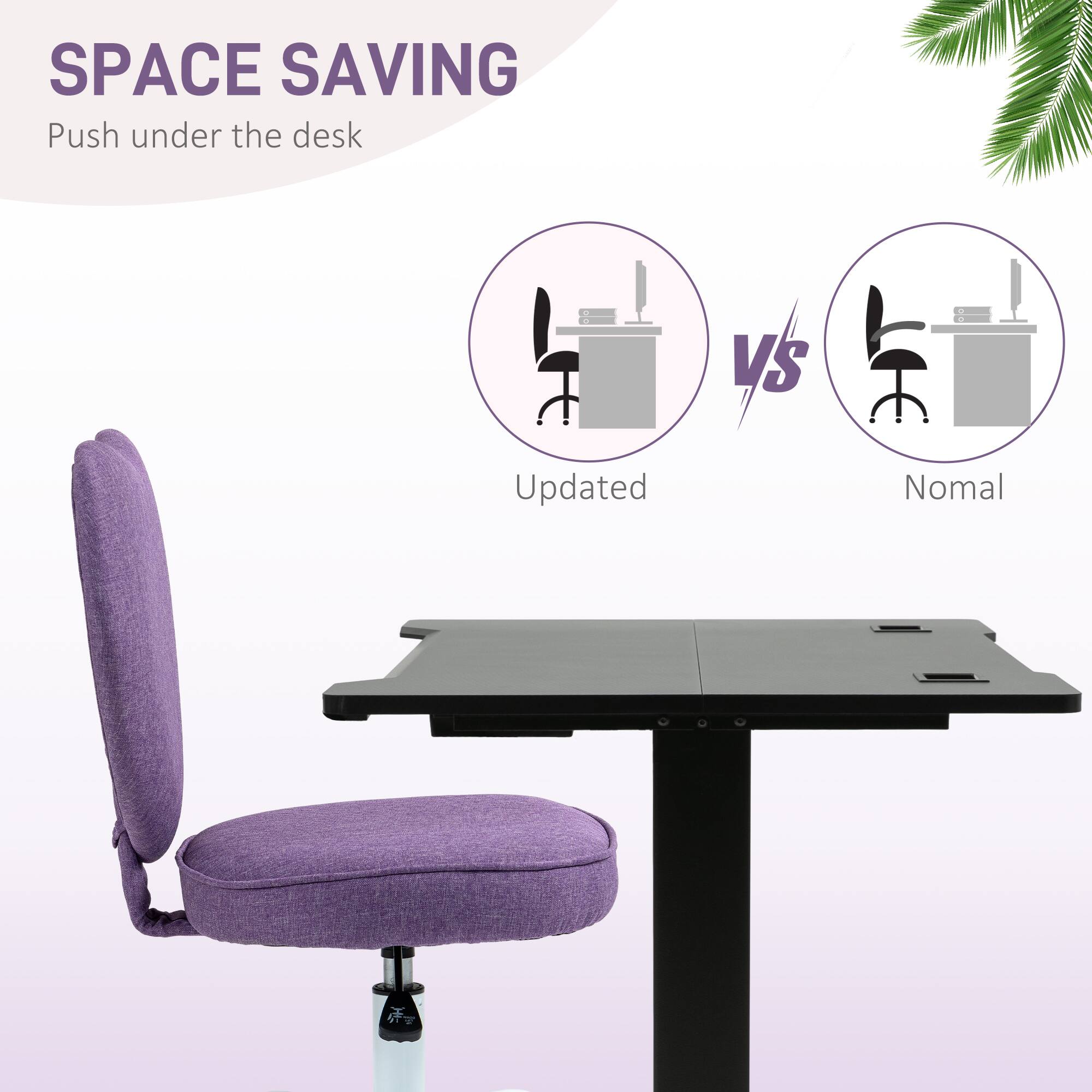 SPACE SAVING Push under the desk VS Updated Nomal