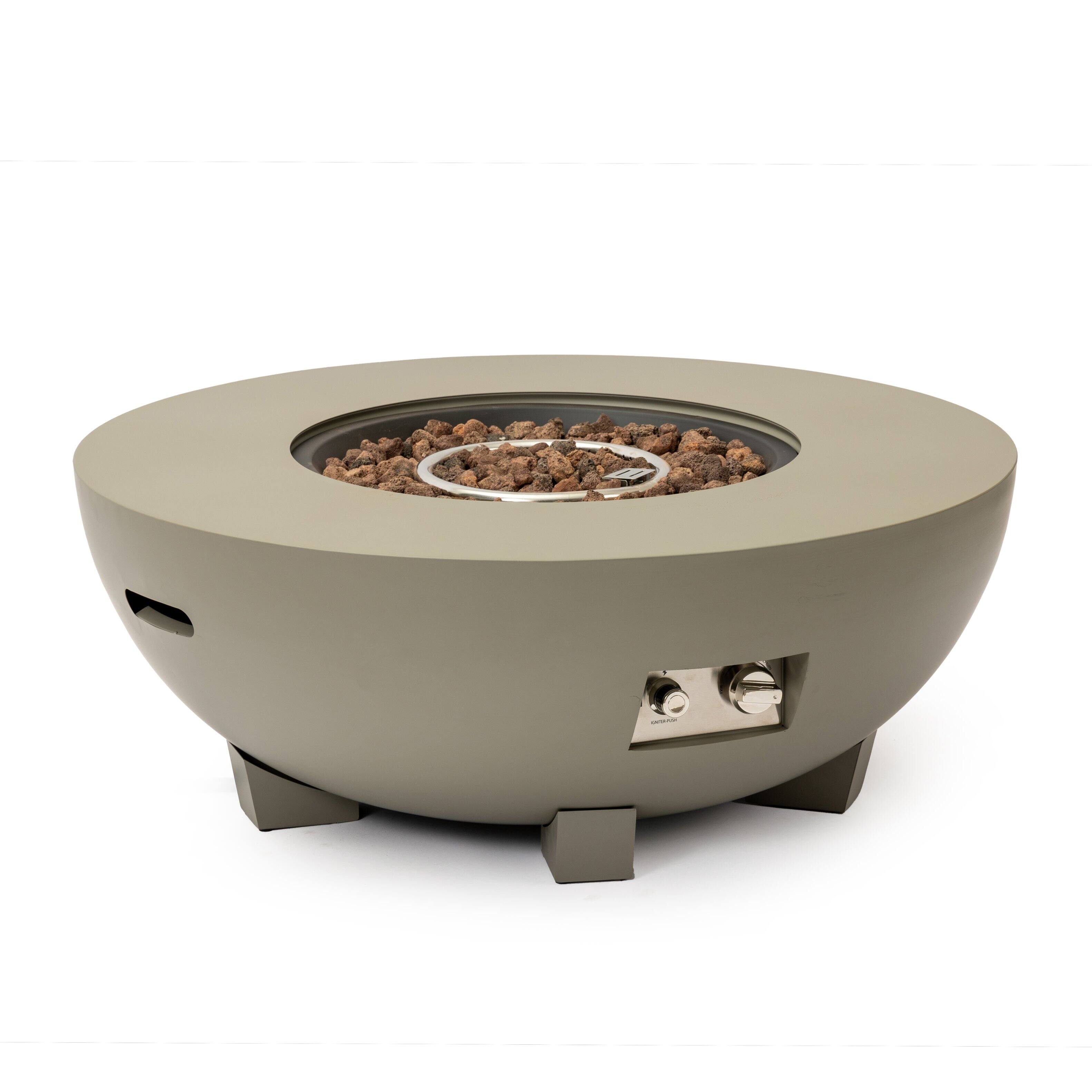 Front. COWLOWN - 36in Round Iron Fire Pit Table Grey Finish Sturdy Outdoor Heating Bowl for Patio Deck Garden and Backyard Use.