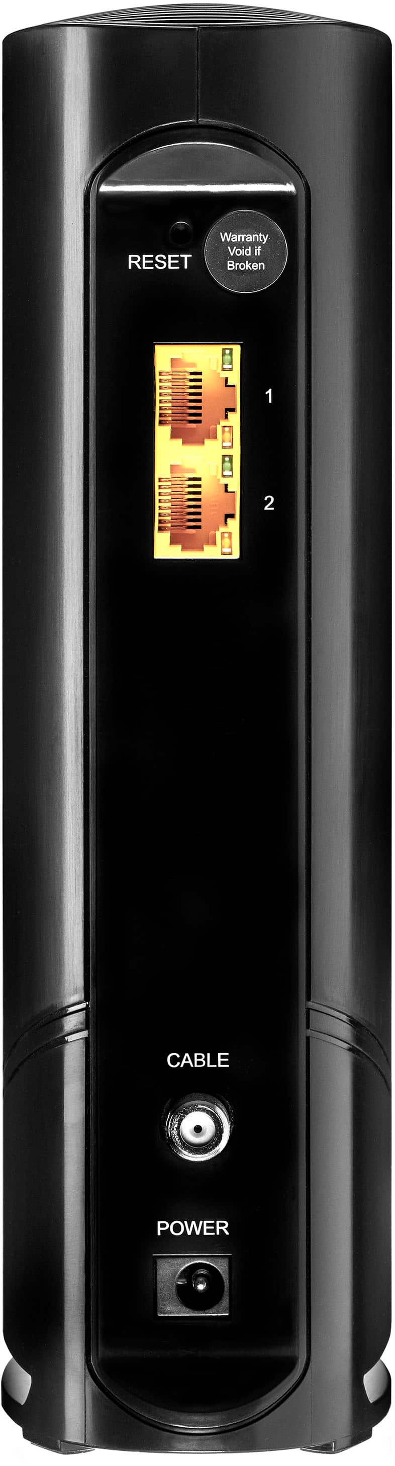 Warranty void if RESET button is broken. Cable and power.