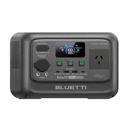 BLUETTI - 600W Continuous/1500W Peak Output Power Station 288Wh Push Button Start LiFePO4 Battery Solar Generator for Outdoors - Gray