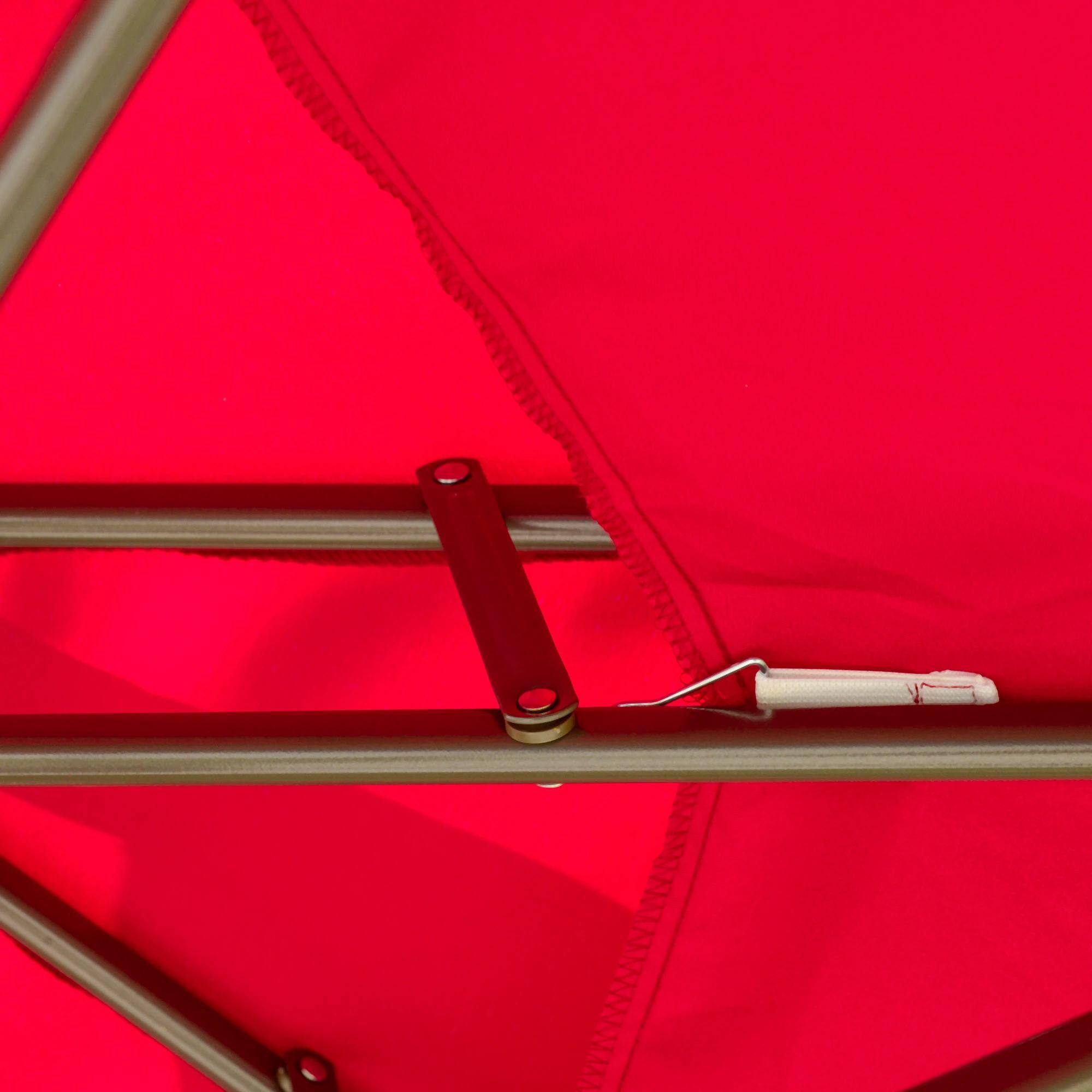 Alt View 5. Spaco - Spaco 9Ft 2-Tier Cantilever Patio Umbrella, Crank Offset Shade with Base - Red.