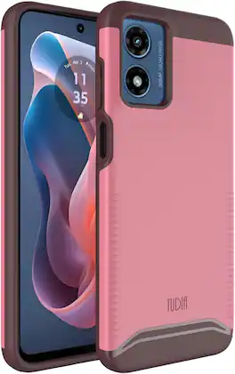 TUDIA - Merge Motorola Moto G Play 4G 2024 Case Dual Layer Phone Cover - Smokey Pink