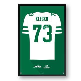 Sporticulture - Joe Klecko Framed 27" x 39" Retired Jersey Art Print - Multicolor
