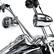 Front. GoHawk - Bluetooth Motorcycle Speakers, 5" Waterproof Stereo Audio System w/ Built-in Amplifier, USB Music for Harley Ape-Hanger - Chrome.