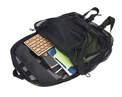 Alt View 3. Staples - Mesh Backpack - Black.