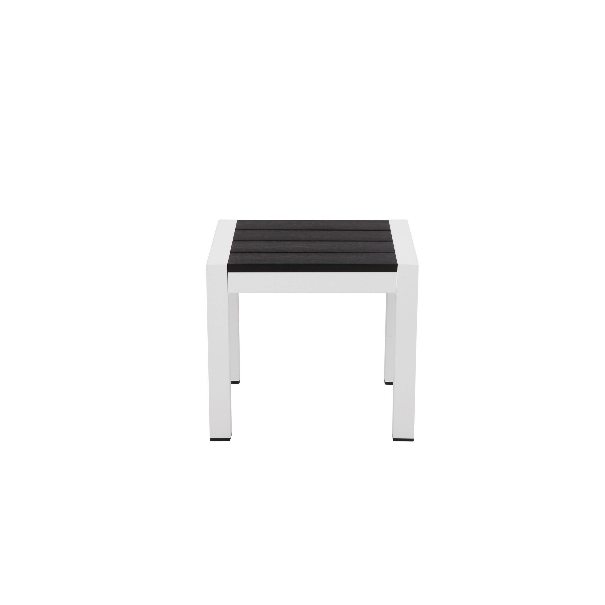 Manhattan Lane Josh 18 Inch Side End Table, Polyresin Planks, Aluminum ...