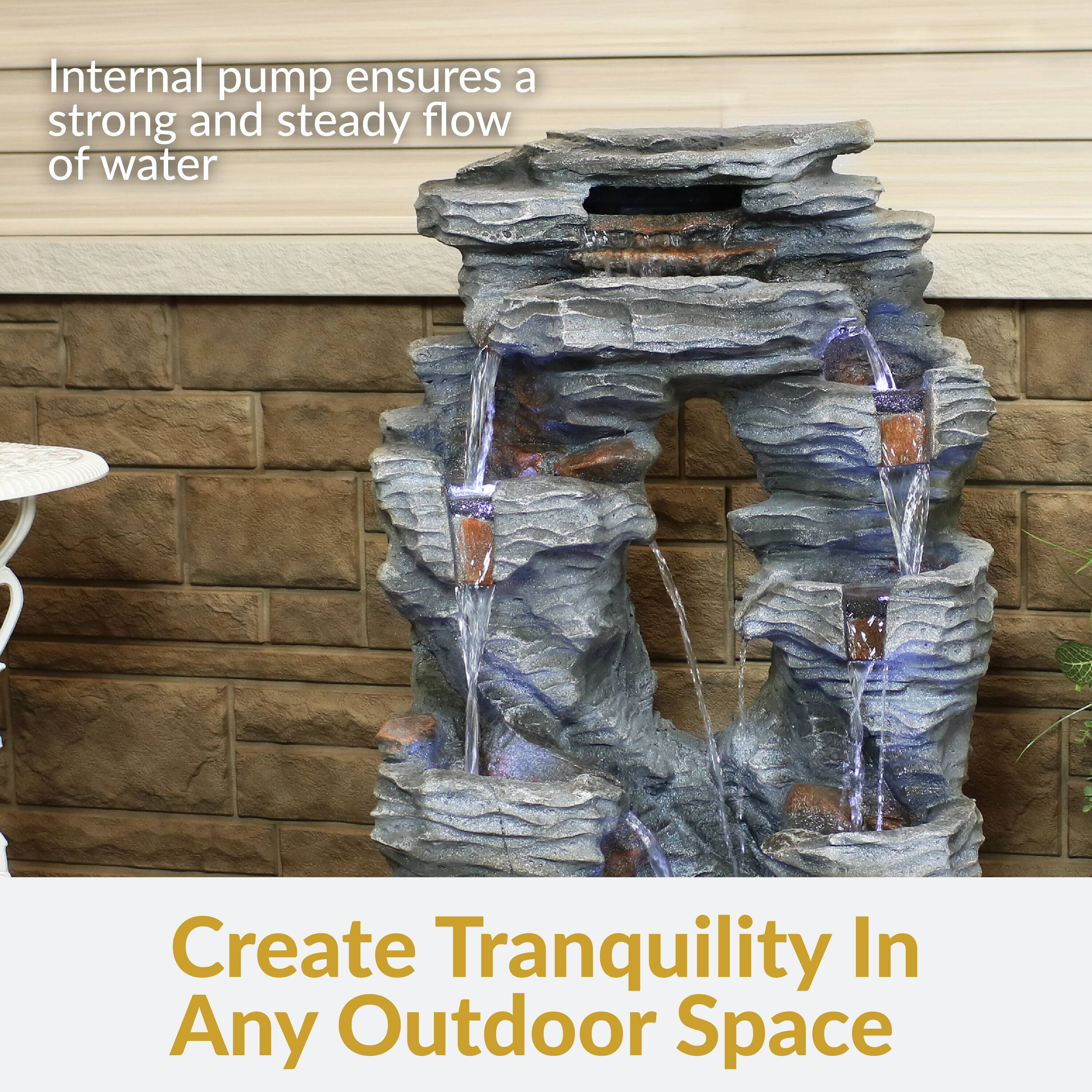 Internal pump ensures a strong and steady flow of water

Create Tranquility In Any Outdoor Space