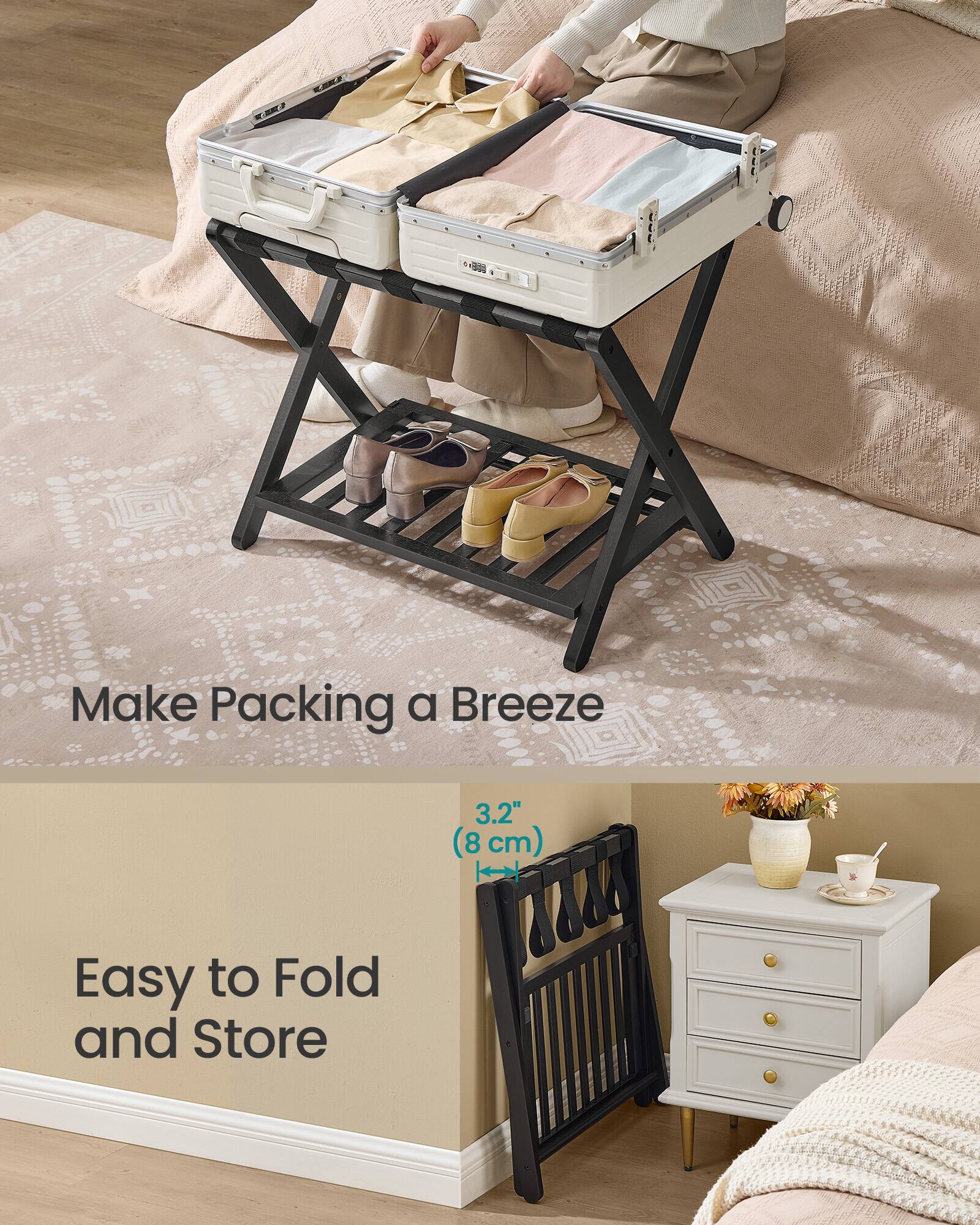 Make Packing a Breeze

3.2" (8 cm)

Easy to Fold and Store