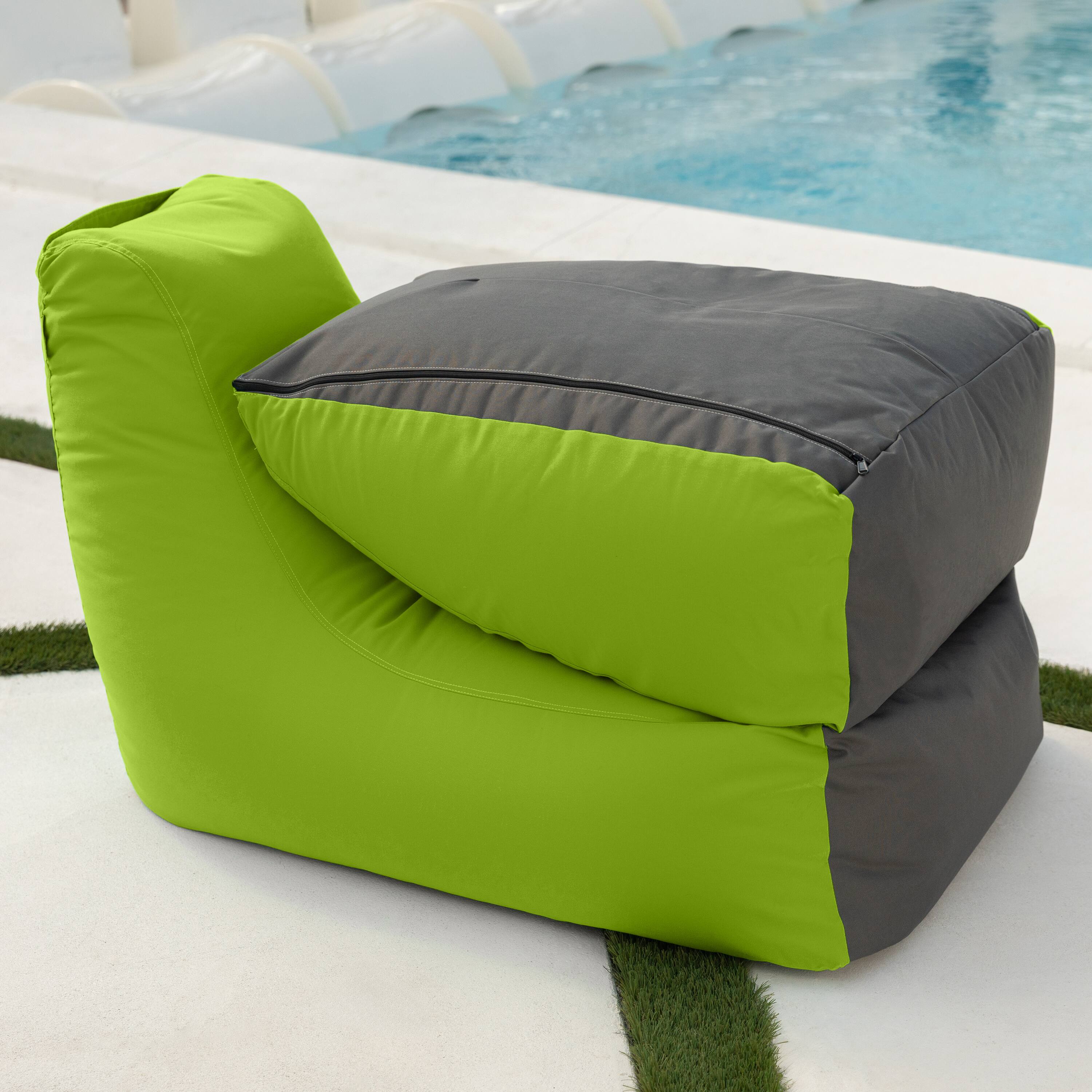Angle. Jaxx - Jaxx Prado Outdoor Chaise Lounge, Lime - Lime Green.