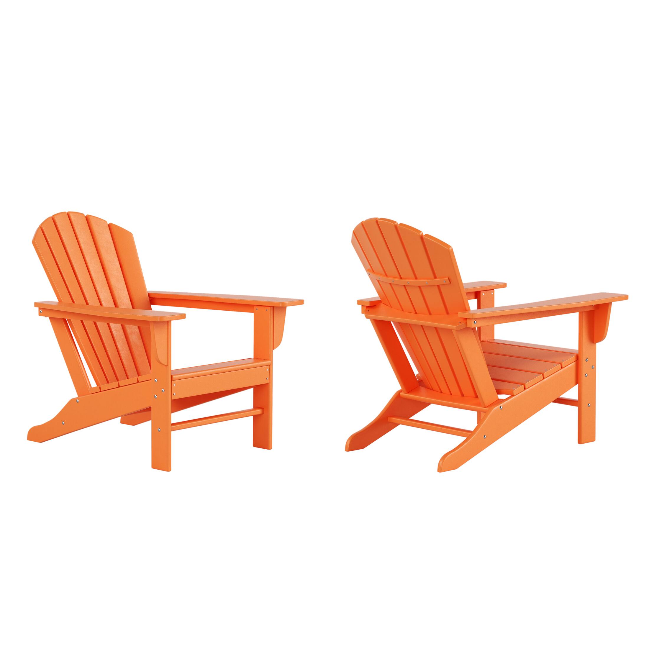 WestinTrends - Dylan Outdoor Adirondack Chair (Set of 2) - Orange price history on PriceWatchPro
