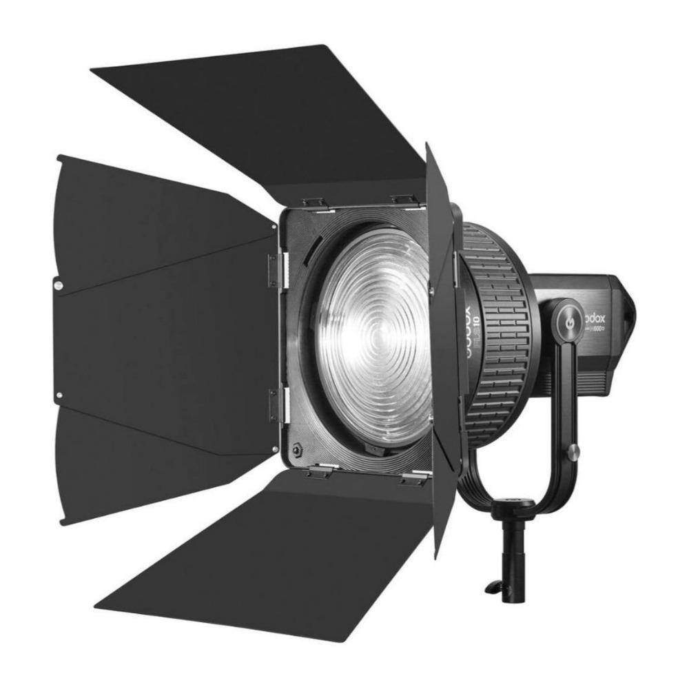 Left. Godox - Godox Barndoors Black for FLS10 Lens with Beam Cutting and Light Control.