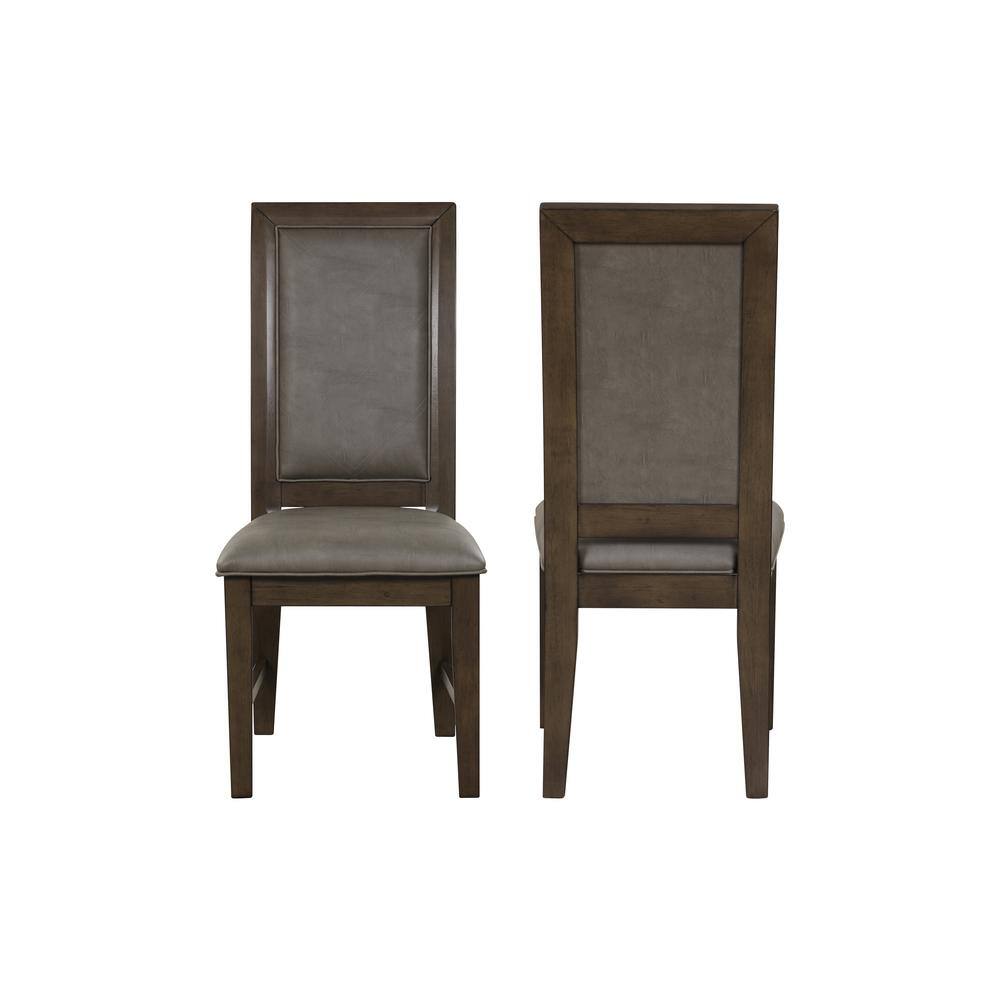 Front. New Classic Furniture - Cityscape Dining Chair-Walnut (Set of 2) - Brown.