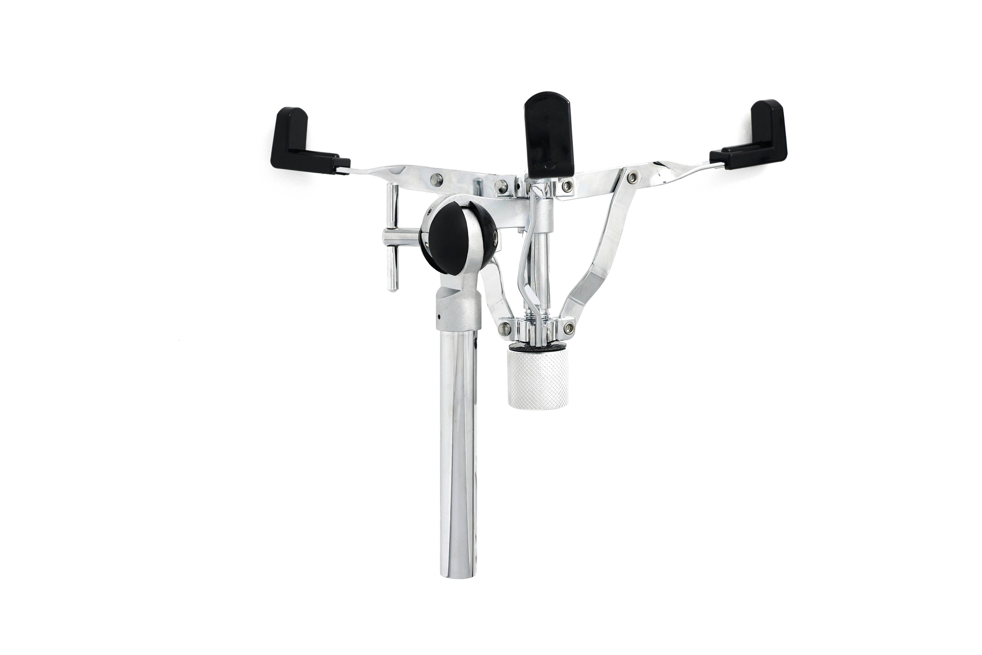 Front. Gibraltar Hardware - Ultra-Adjust Snare Drum Stand Basket, Gearless Omni-Directional Positioning with Exclusive Ball Tilter.