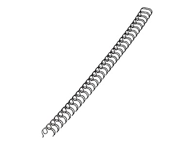 Front. Fellowes - 9/16" Metal Wire Binding Spine, 130 Sheet Capacity, Black (FEL5255601) - Black.