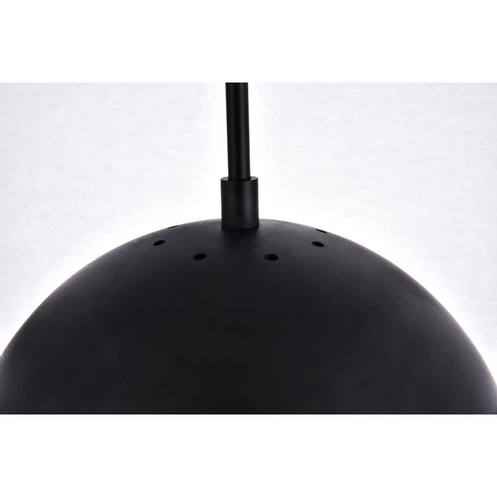 Alt View 2. Living District - Eclipse 1 Light Black Pendant With Clear Glass - Black And Clear.