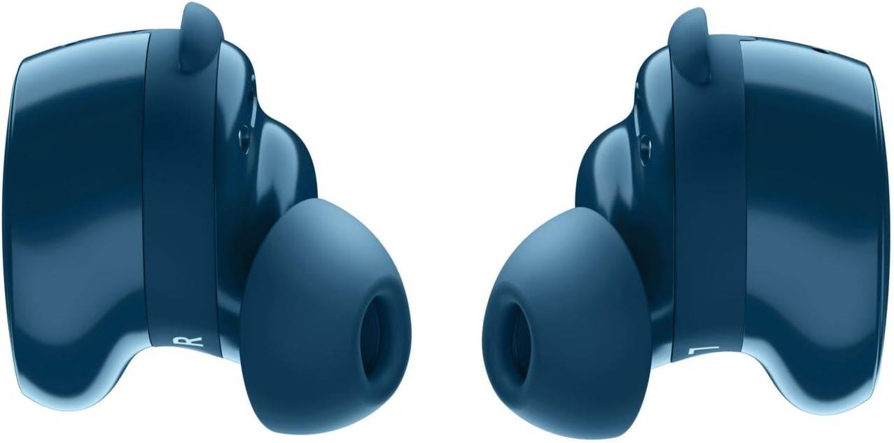 Left. Bose - Bose QuietComfort Earbuds Bundle with Fast Charger - Noise Cancellation (Twilight Blue) - Twilight Blue.