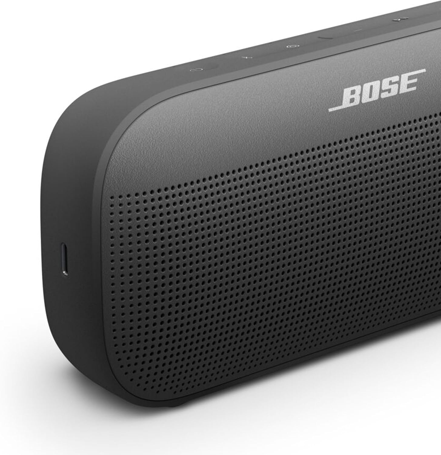 Left. Bose - Bose SoundLink Flex Bluetooth Speaker (2nd Gen) Bundle with Fast Charger - Portable (Black) - Black.