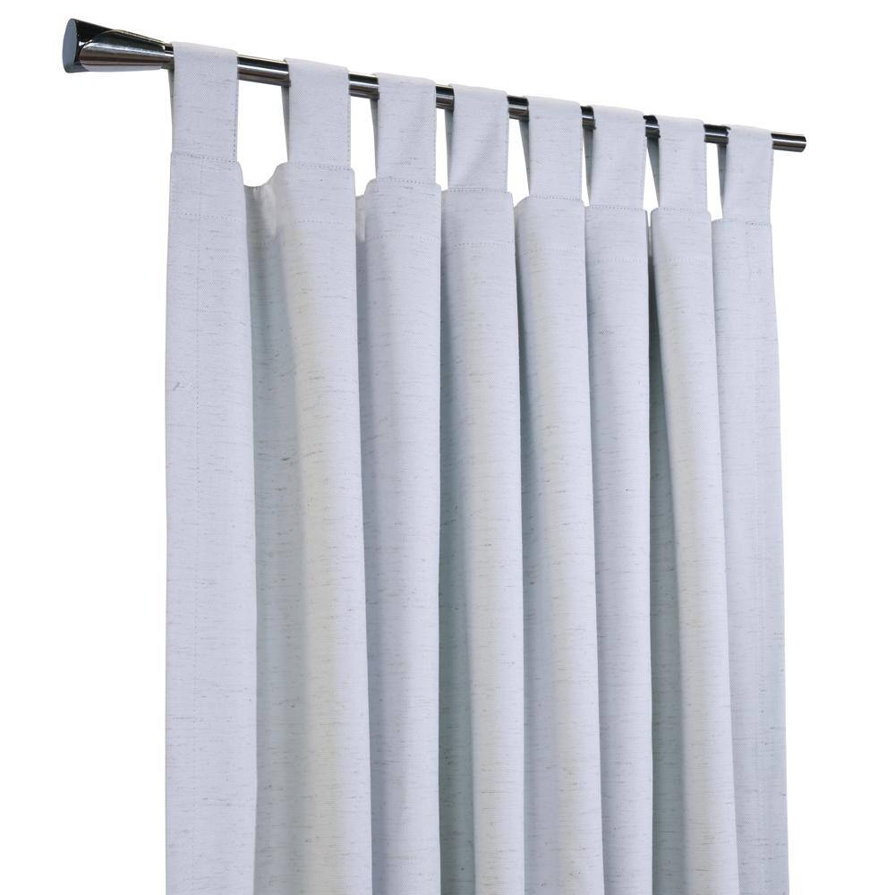 Left. Commonwealth Home Fashions - Thermaplus Ventura Blackout Window Treatment Tab Top Curtain Panel for Bedroom Livingroom 52" x 95" White - White.