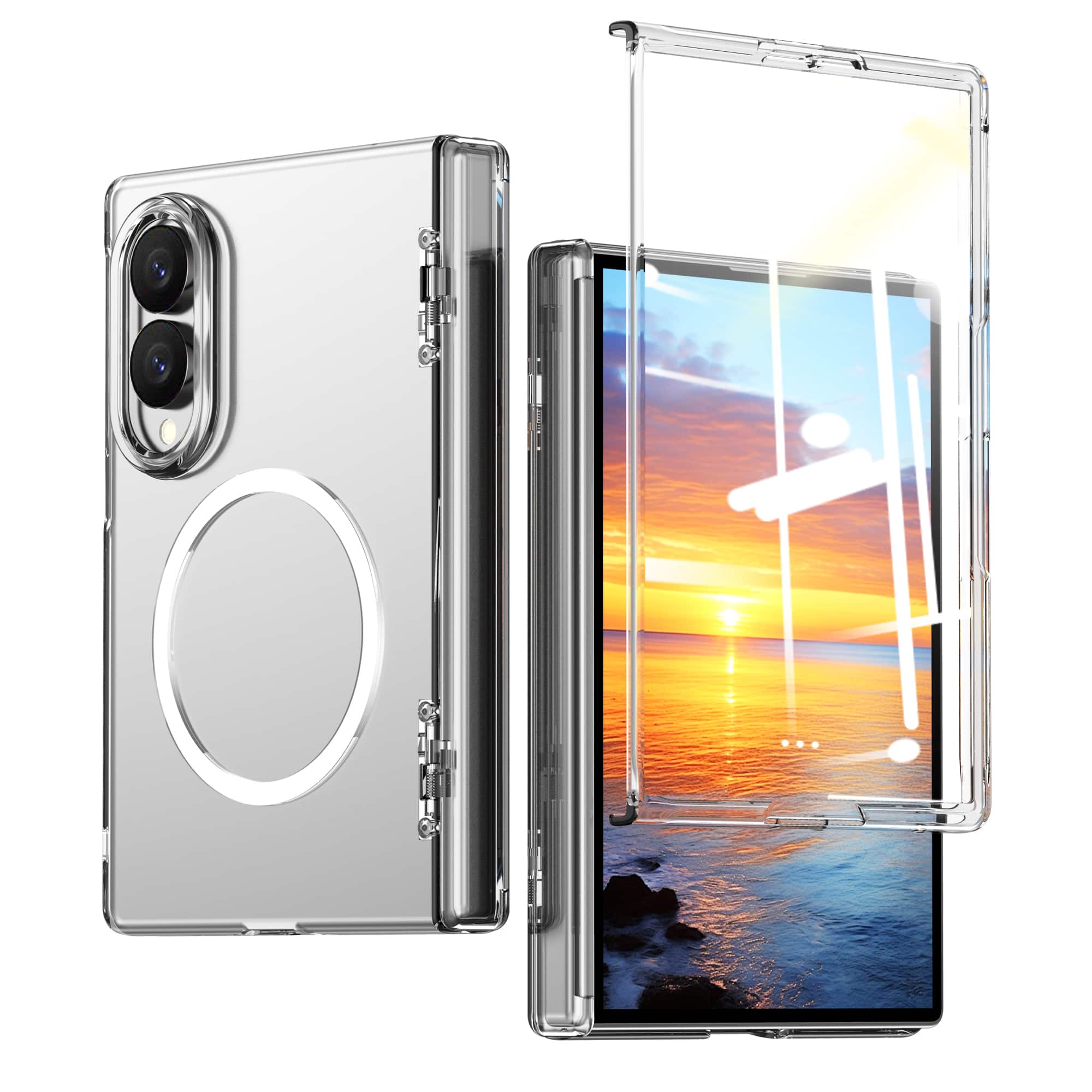 Dteck - Magnetic for Samsung Galaxy Z Fold8 Case with Screen Protector, Compatible with MagSafe, Full Body Hinge Protection - Clear price history on PriceWatchPro