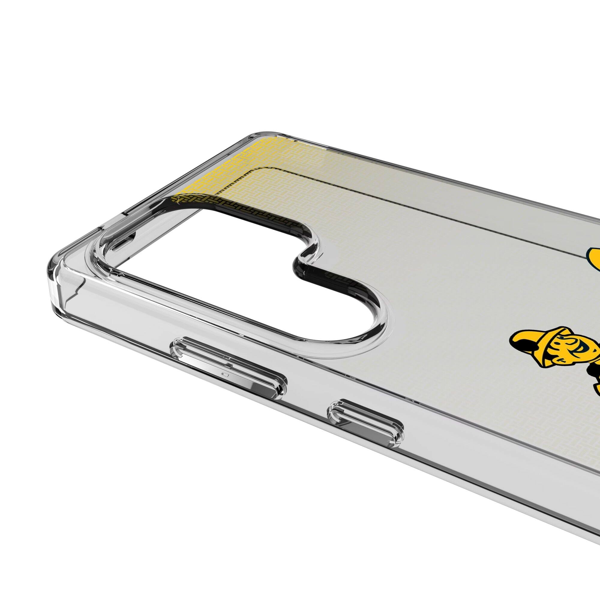Alt View 2. Keyscaper - Pittsburgh Steelers Linen Logo Galaxy Clear Case - S25 - Multicolor.
