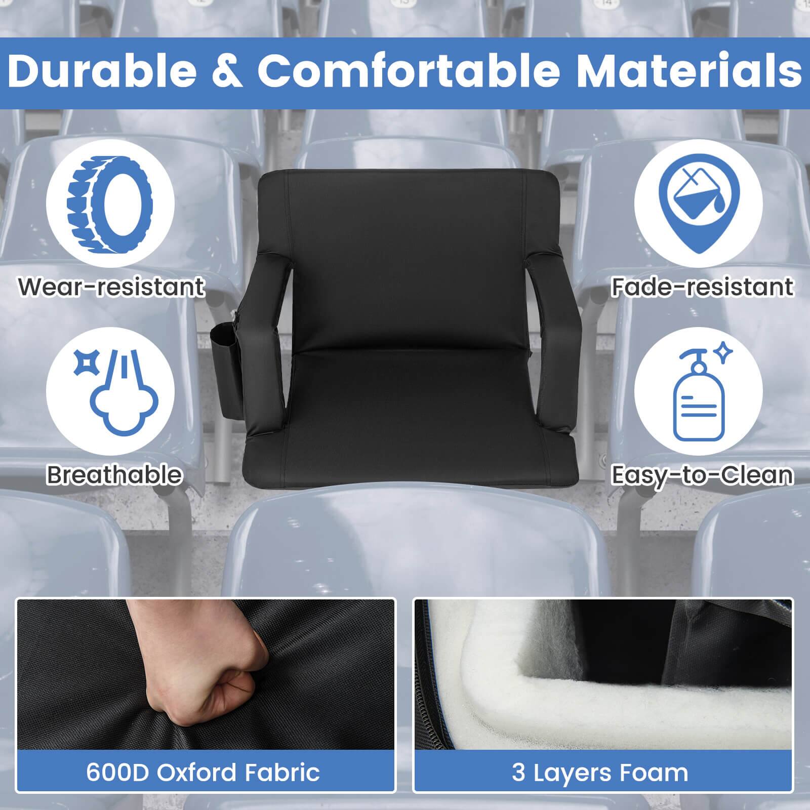 Durable & Comfortable Materials

- Wear-resistant
- Fade-resistant
- Breathable
- Easy-to-Clean

600D Oxford Fabric

3 Layers Foam
