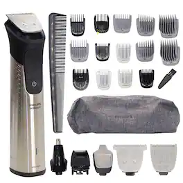 Philips Norelco - Multigroom 7000 Series All-in-One Trimmer, 23-Piece for Beard, Face, Nose, Ear, Body MG7970/49 - Black