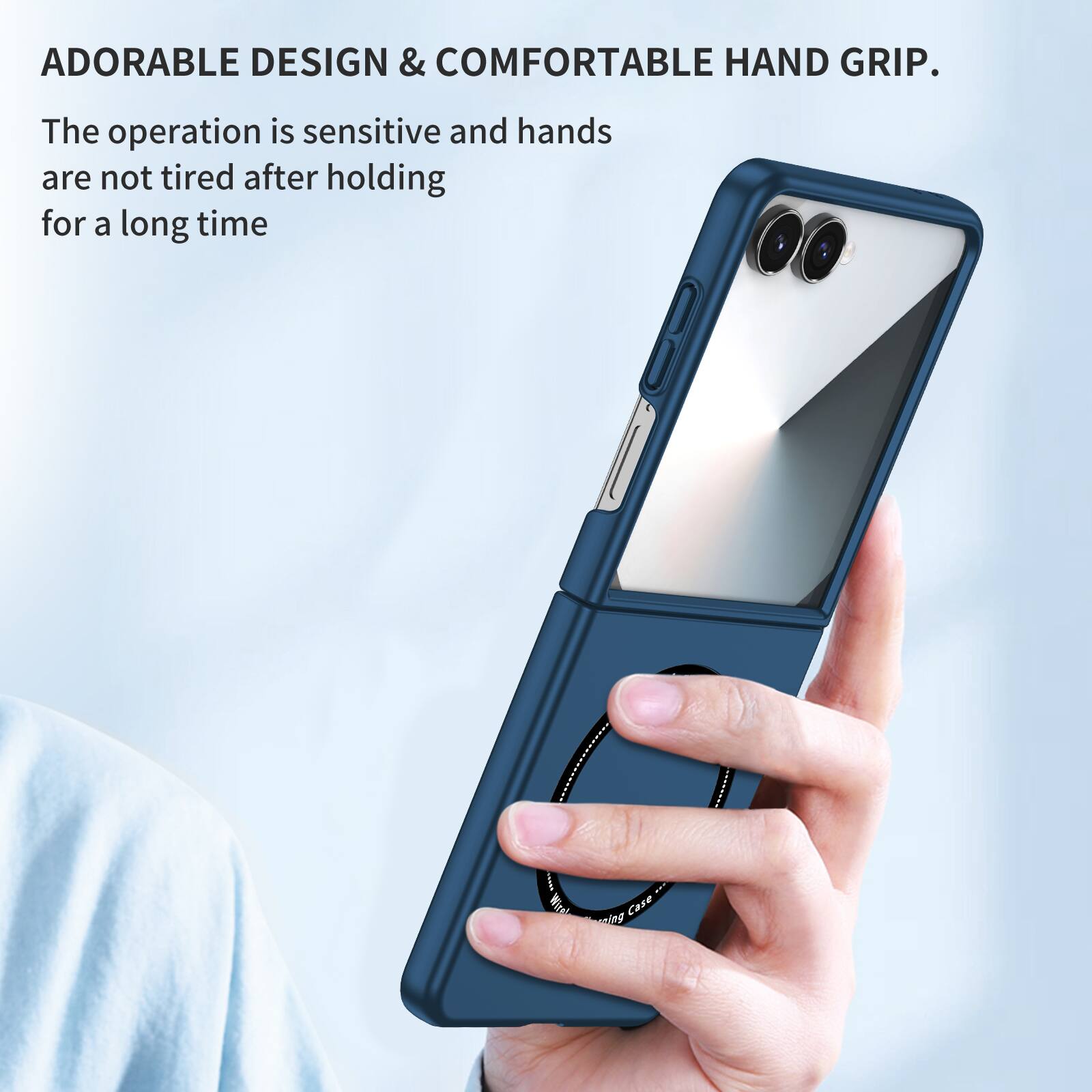 ADORABLE DESIGN & COMFORTABLE HAND GRIP.  
The operation is sensitive and hands are not tired after holding for a long time.