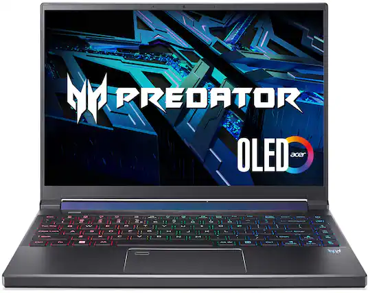 Front. Acer - Predator Triton 300 SE-14” OLED 90Hz Creator/Gaming Laptop–Intel Core i9–NVIDIA GeForce RTX 3060-32GB LPDDR5–1TB SSD.