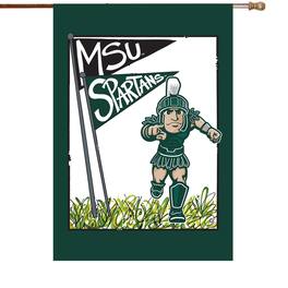 Magnolia Lane - Michigan State Spartans 28" x 40" Double-Sided House Flag - Multicolor