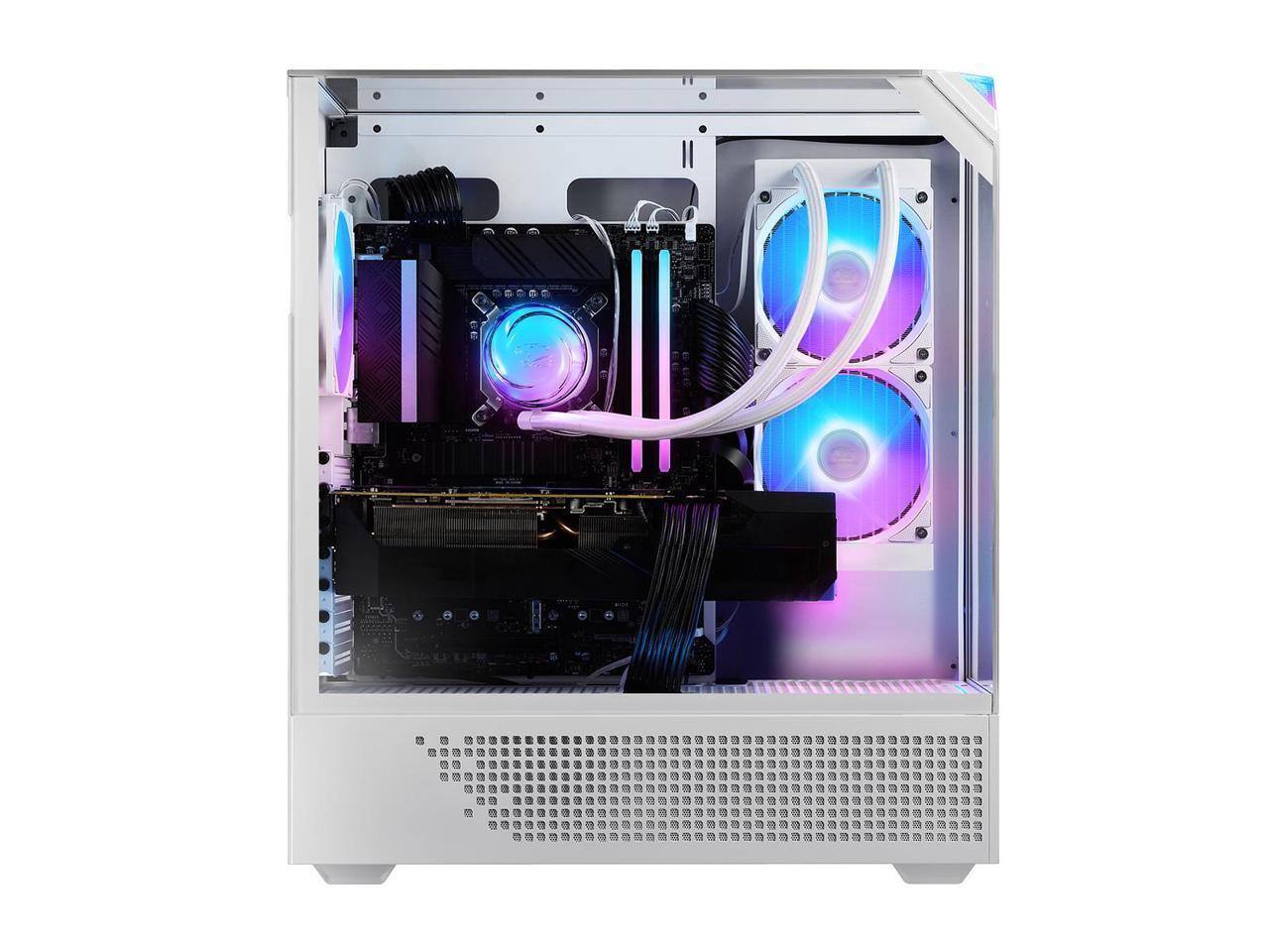 Alt View 9. iBUYPOWER - iBUYPOWER Element Gaming PC - Ryzen 7 7800X3D, RX 9070XT 16GB, 32GB DDR5, 2TB SSD, Win 11, KB+Mouse - White.