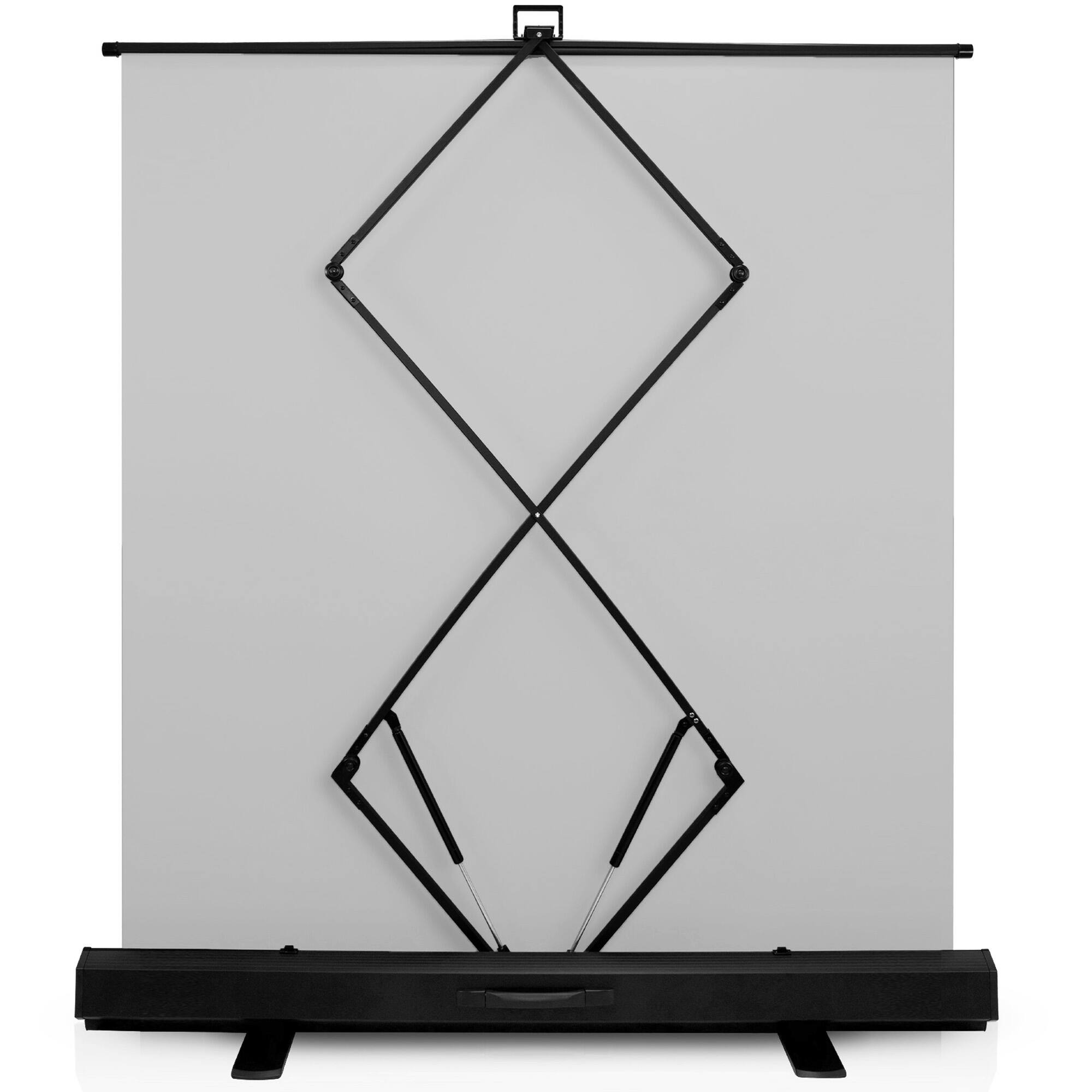 Back. KHOMO GEAR - Pull-Up White Backdrop – Clean Collapsible Studio Screen for Photos, Video Calls, and Live Streaming - White.