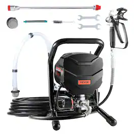 VEVOR - Stand Airless Paint Sprayer, 650W High Efficiency Airless Sprayer, 3000PSI Electric Paint Sprayer Machine Extension Rod - Black