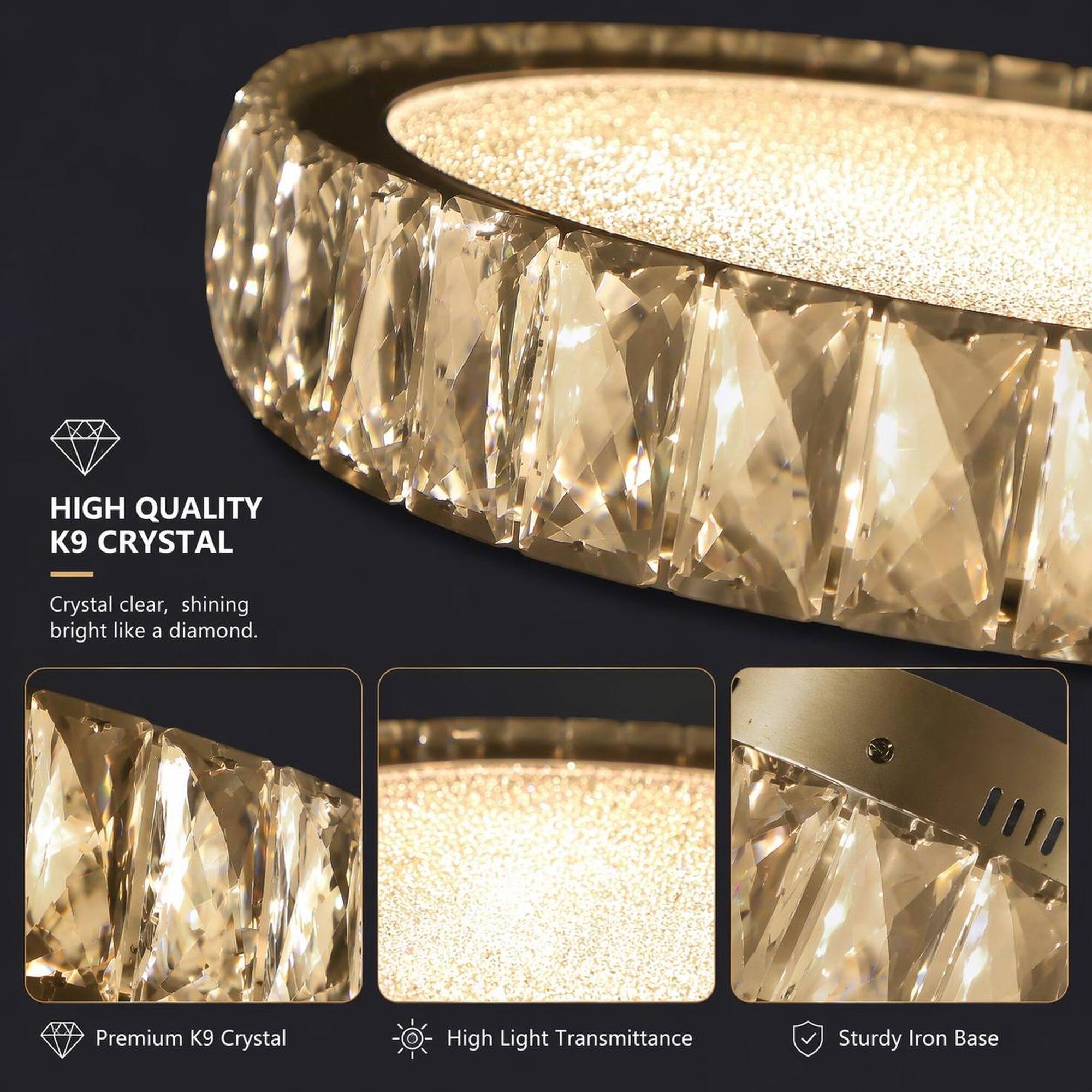 HIGH QUALITY K9 CRYSTAL

Crystal clear, shining bright like a diamond.

Premium K9 Crystal
High Light Transmittance
Sturdy Iron Base