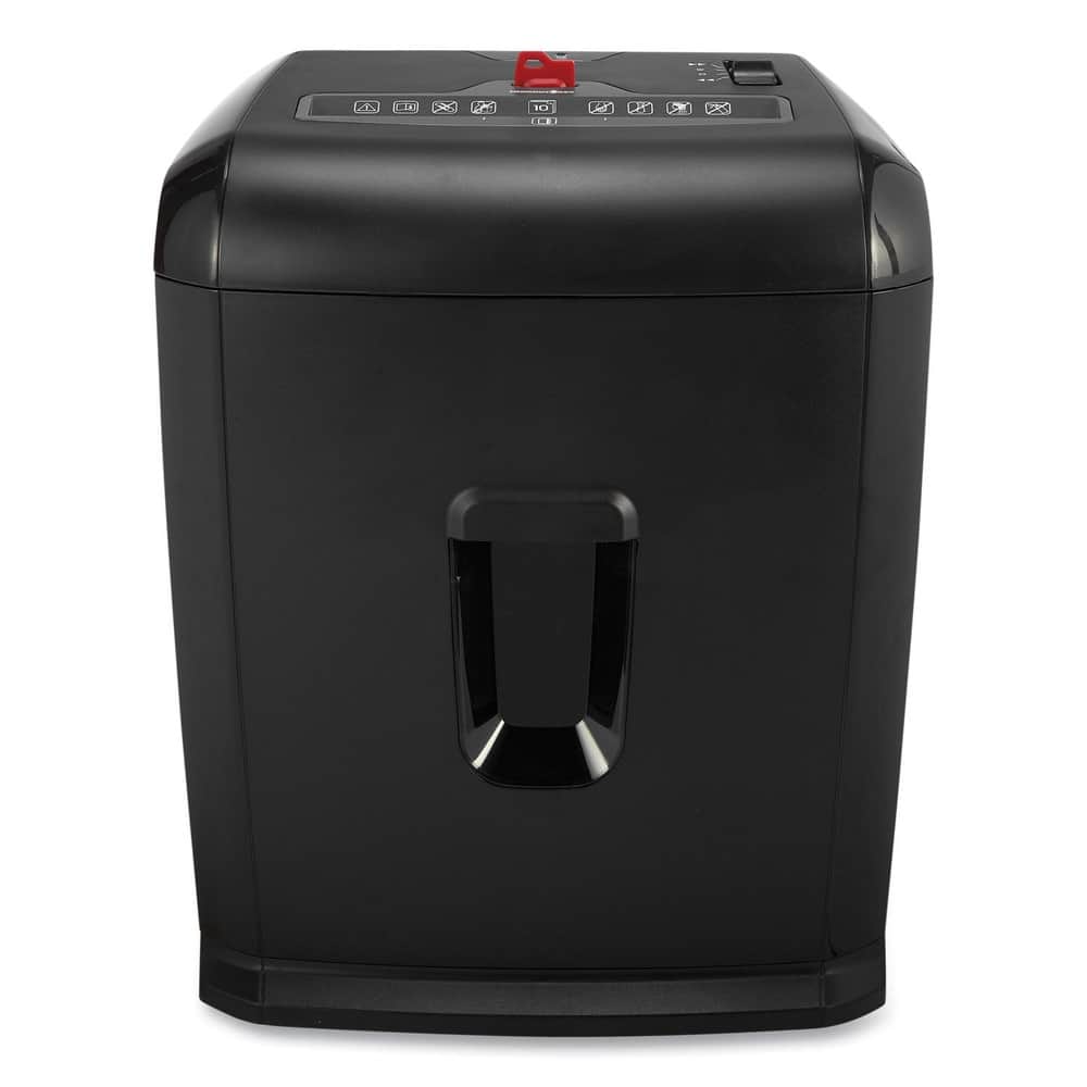 Universal - UNV48110 10 Manual Sheet Capacity Cross-Cut Shredder with Lockout Key - Black