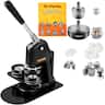 VEVOR - Button Maker Machine, Multiple Sizes 1.25+2.25 Inch Badge Punch Press Kit, Children DIY Gifts Pin Maker - Black