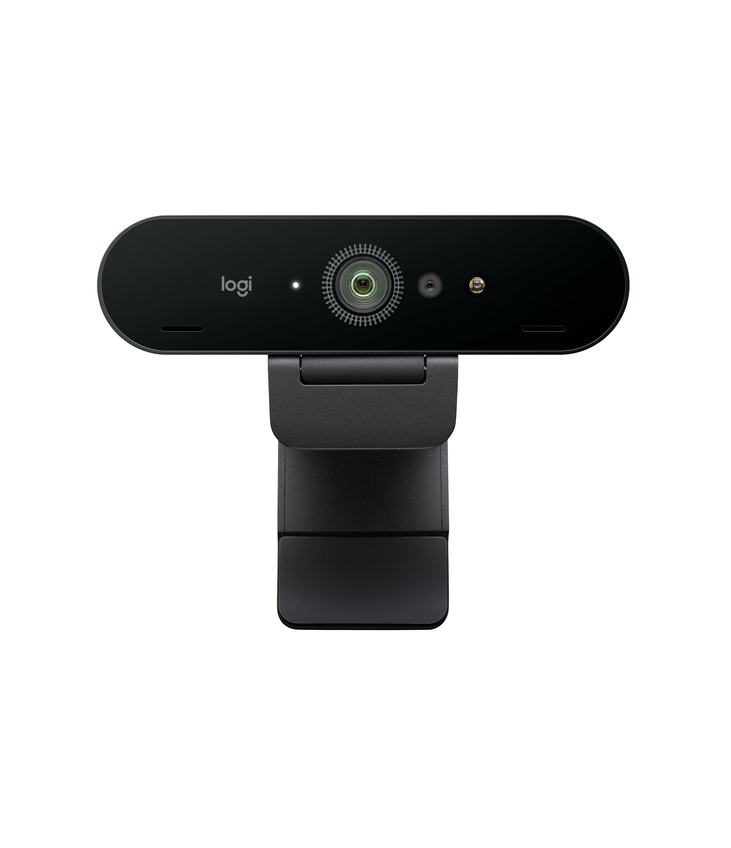 Front. Logitech - Brio Ultra HD Pro 4096 x 2160 Business Webcam with RightLight 3 and Noise-Cancelling Dual Mics - Black.